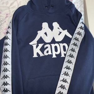 blue kappa hoodie size M